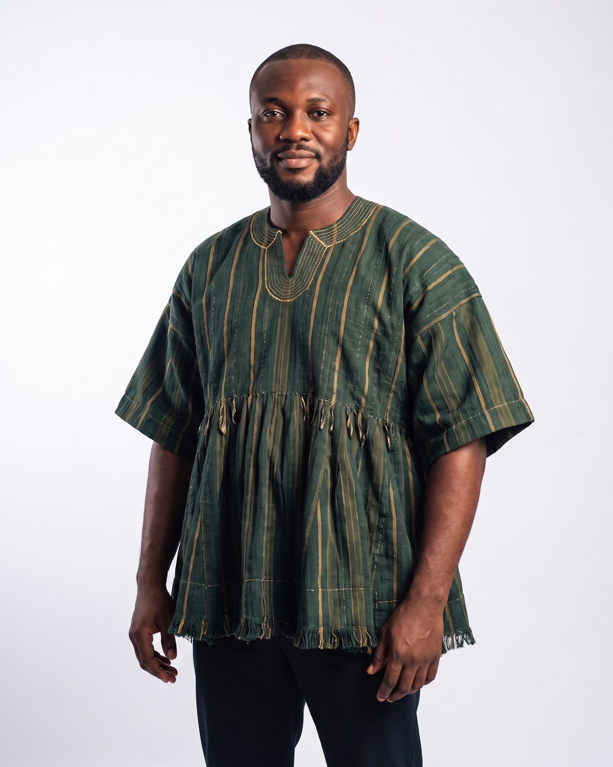 Forest Green Fugu Smock