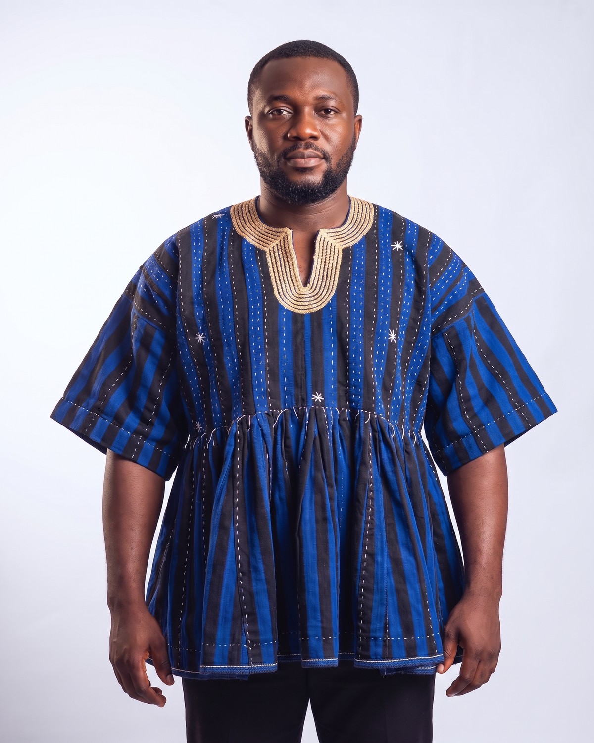 Navy Blue Fugu Smock