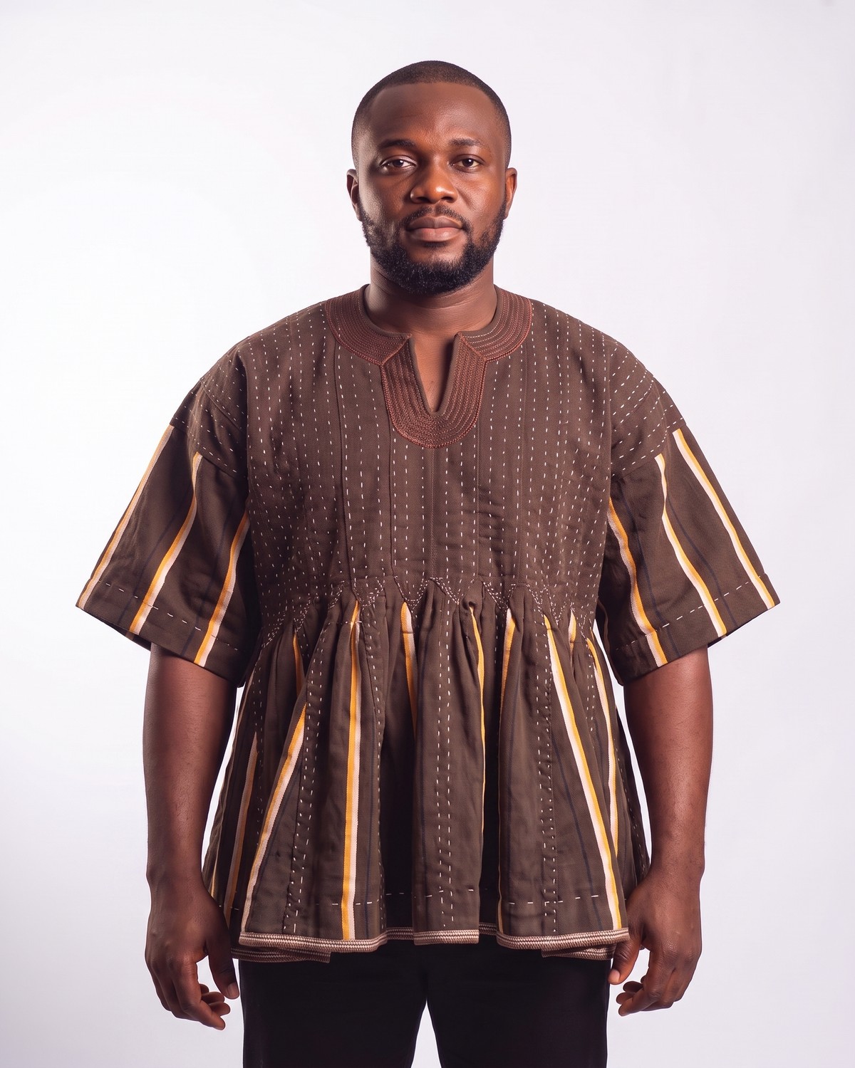 Brown Fugu Smock