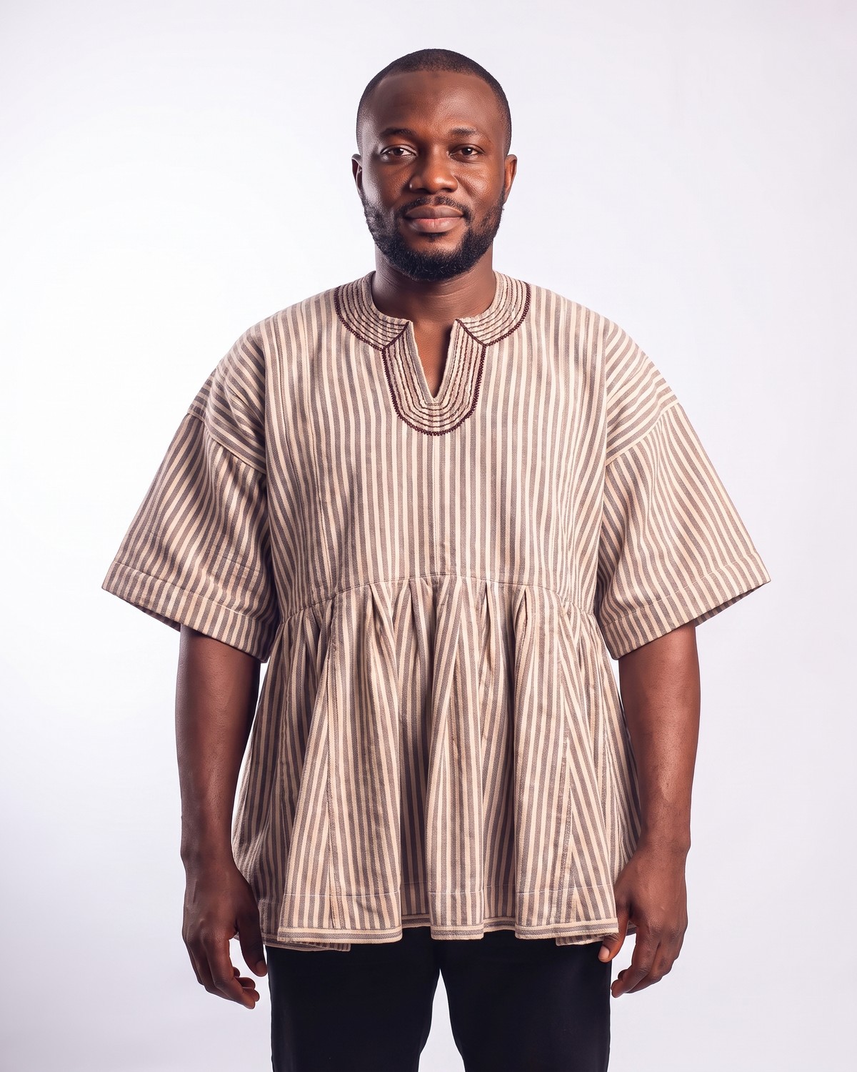 Taupe Fugu Smock